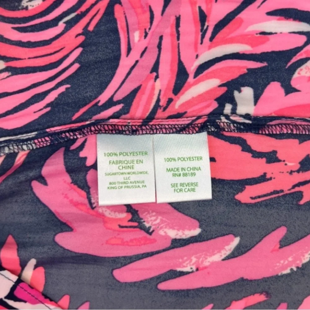 Lilly Pulitzer Tobyn Top It's A Jungle in Here Navy and Pink Size M - Picture 6 of 6